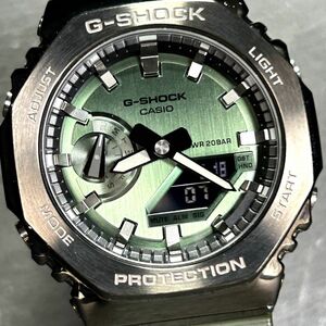 新品 CASIO カシオ G-SHOCK ジーショック GM-2100B-3A 腕時計 クオーツ アナデジ カレンダー 多機能 グリーン ステンレススチール メンズ