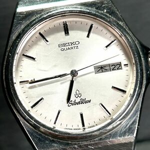 SEIKO セイコー Silver Wave シルバーウェーブ 5933-7000 腕時計 クオーツ アナログ 3針 デイデイトカレンダー 新品電池交換済み ラウンド