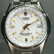 CASIO カシオ LINEAGE リニエージ LIW-T100TD-7A 腕時計 タフソーラー 電波時計 アナログ 3針 カレンダー チタニウム ステンレススチール_画像3