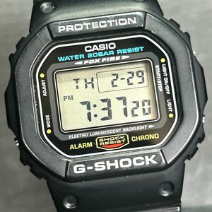 美品 CASIO カシオ G-SHOCK ジーショック DW-5600E-1 腕時計 クオーツ デジタル 多機能 ステンレススチール ブラック メンズ 動作確認済み