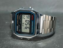 新品 CASIO カシオ STANDARD スタンダード A158WA-1 メンズ デジタル 腕時計 チプカシ メタルベルト ステンレススチール 動作確認済み_画像6