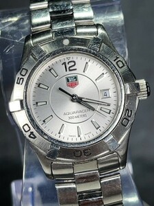 美品 TAG HEUER タグホイヤー アクアレーサー クオーツ 腕時計 WAF1412 300m防水 シルバー文字盤 ダイバーズモデル 動作確認済み