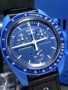 入手困難 新品 Swatch Omega スウォッチ オメガ S033N100 スピードマスター ミッション トゥ ネプチューン ムーンスウォッチ 腕時計