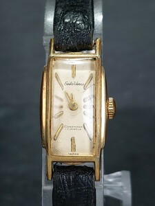 SEIKO Venus セイコーヴィーナス 5502 アナログ 自動巻き 腕時計 ホワイト文字盤 ゴールド レザーベルト スモールサイズ 動作確認済み