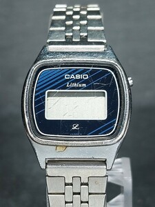 CASIO カシオ Lithium リチウム LB315 デジタル ソーラー 腕時計 ブルー シルバー ステンレススチール スモールサイズ メタルベルト