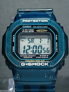 CASIO カシオ G-SHOCK ジーショック G-LIDE ジーライド GL-200 メンズ デジタル ソーラー 腕時計 ステンレス ブルー スケルトン 動作確認済