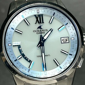 新品 CASIO OCEANUS カシオ オシアナス OCW-T150-2AJF 電波ソーラー 腕時計 チタン アナログ ブルー デイト 3針 マルチバンド6 カレンダー