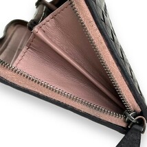 BOTTEGA VENETA ボッテガヴェネタ イントレチャート 財布 長財布 ブランド wallet 送料無料 ラウンドファスナー ブラウン ピンク_画像9