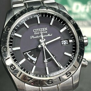 CITIZEN ALTERNA シチズン オルタナ VO10-6583H 電波ソーラー エコドライブ 腕時計 ブラック Eco-Drive ステンレス アナログ カレンダー