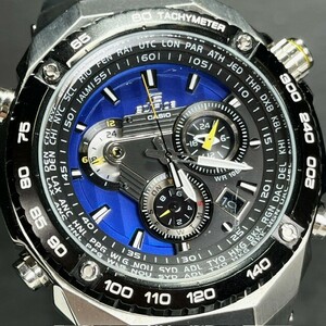 CASIO EDIFICE カシオ エディフィス EFE-500J-2AJF 腕時計 クオーツ ブルー ワールドタイム アナログ デジタル クロノグラフ