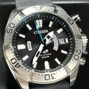 新品 シチズン プロマスター マリン CITIZEN PROMASTER MARINE エコドライブ 電波時計 ダイバー 200m 腕時計 DIVER ブラック PMD56-3083