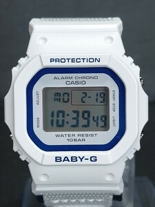 新品 CASIO カシオ Baby-G ベビージー BGD-565LL LOV-23A-7JR デジタル 腕時計 ホワイト ブルー 布ベルト ステンレススチール 動作確認済み