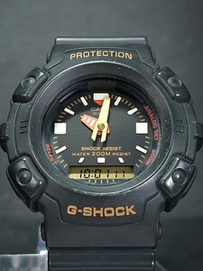 CASIO カシオ G-SHOCK ジーショック AW-560-1 メンズ デジアナ クォーツ 腕時計 ブラック ラバーベルト ステンレス 電池交換済 動作確認済