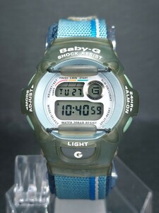 CASIO カシオ Baby-G ベビージー X-treme エクストリーム BGX-111 デジタル 多機能 腕時計 シアンブルー スケルトン 布ベルト 電池交換済み