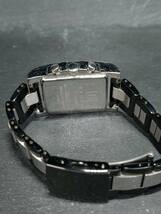 BVONO ヴォーノ B-5540 アナログ クォーツ 腕時計 クロノグラフ デイトカレンダー ブラック シルバー メタルベルト ステンレス 電池交換済_画像6