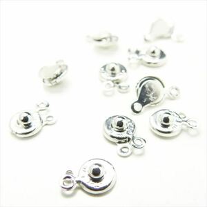 ニューホック 7.5mm 10個セット シルバー 銀 金具 パーツ 留め具 留め金具 ハトメ ブレスレット ネックレス エンドパーツ kspts