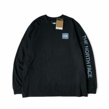 1円～!売切!【正規新品】THE NORTH FACE◆L/S LOGO PLAY 長袖 Tシャツ ロンT US限定 袖ロゴ ヒマラヤ 落描き風 アウトドア(M)黒 180902-20_画像5