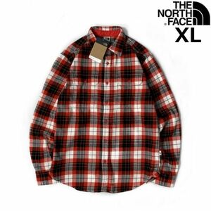 1円～!売切!【正規新品】THE NORTH FACE◆ARROYO FLANNEL SHIRT 長袖 ネルシャツ US限定 胸ポケ カジュアル(XL)赤② チェック柄 180914-43