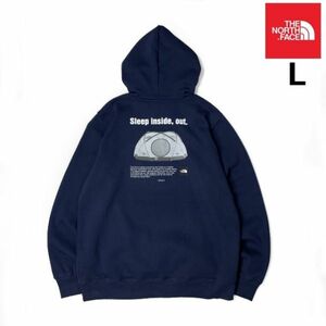 1円～!売切!【正規新品】THE NORTH FACE◆BRAND PROUD HOODIE パーカー テント ドーム US限定 ボックスロゴ 裏起毛(L)紺 181130-33