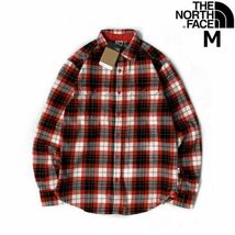 1円～!売切!【正規新品】THE NORTH FACE◆ARROYO FLANNEL SHIRT 長袖 ネルシャツ US限定 胸ポケ カジュアル(M)赤② チェック柄 180914-43_画像1