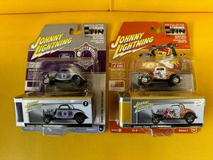 ★セット出品★2023★JHONNY LIGHTNING★ジョニーライトニング★STORAGE TIN★Crower Cams 1934 Ford Coupe★フォード★激レア★