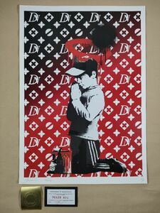 #042 DEATH NYC 世界限定ポスター 現代アート ポップアート バンクシー BANKSY 祈り 少年 DN LouisVuitton ストリートアート