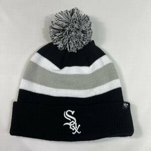 【新品】47BRAND Cuff Knit White Sox Breakaway Black ホワイトソックス ニット帽 ブラック 47 ブランド キャップ 帽子 メンズ レディース