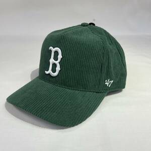 【新品】47 HITCH ボストン レッドソックス コーデュロイ グリーン Boston Red Sox Thick Corduroy Green キャップ 帽子