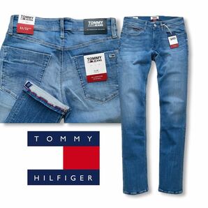 送料無料 新品 TOMMY HILFIGER トミーヒルフィガー SLIM SCANTON 強ストレッチ スリム ジーンズ 32 ウエスト78〜86の画像1