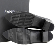 ◆美品◆ パネロ PANERO レザー サイドゴア ブーツ ポインテッドトゥ 黒 ブラック size40 [Y02956]_画像9