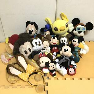 # ディズニー Disney ミッキー スティッチ ミニー 他 ぬいぐるみ まとめ 人形 レトロ コレクション カチューシャ 中古品 #C30099