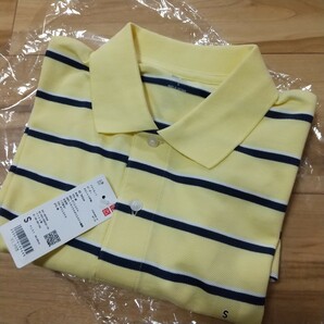 UNIQLO ポロシャツS ユニクロボーダー 黄色 未使用新品 半袖