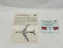 ミニクラフト 1/144 ボーイング　707-420　ブリティッシュエアウェイズ　 British Airways　BA　MINICRAFT ランナー外れあり_画像2