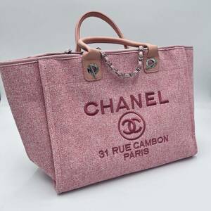 CHANEL シャネル　【海外並行輸入】トートバッグ ハンドバッグ　ピンク　ショッピングバッグ　ドーヴィル