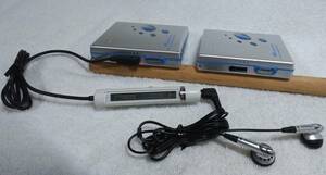 【ＳＯＮＹ 動作品】ＭＤ ＷＡＬＫＭＡＮ ＭＺ-Ｅ520-Ｓ を２台 ＭＩＮＩＤＩＳＣ ＰＬＡＹＥＲ ※専用リモコン１個＆イヤホン１個付属有り