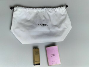 CHANEL シャネル 巾着ポーチ/チャンス オータンドゥル オードゥ パルファム /サブリマージュ デマキヤン コンフォートN (サンプル)