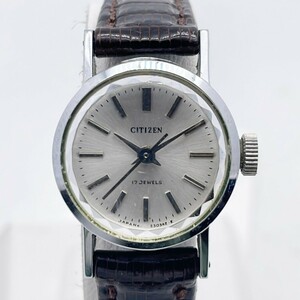 【61206】シチズン　CITIZEN　レディース腕時計　4-230264S　SS　革　手巻き