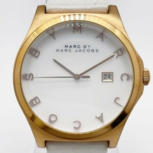 【60807】箱、保証書付き　マークバイマークジェイコブス　MARC BY MARC JACOBS　メンズ腕時計　MBM1212　SS　革　QZ