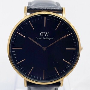 【64301】箱、説明書付き　ダニエルウェリントン　DANIEL WELLINGTON　メンズ腕時計　革　QZ