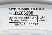 ▲(R602-E98)NEC LEDシーリングライト HLDZ06208 2018年製 リモコン付き_画像5