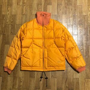 EVISU down jacket orange salmon pink 34 size Evisu YAMANE embroidery short 