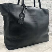 【現行 美品】UNITED ARROWS ユナイテッドアローズ メンズ トートバッグ ビジネスバッグ 肩掛け オールレザー 本革 ネイビー 紺 A4◎ PC◎ _画像1