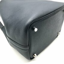 1円 HERMES エルメス ピコタンロック トレサージュ PM エプソン アンクル ブリック ブラック ハンド バッグ P金具 C刻印 k740_画像4