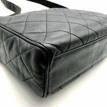 1円 良品 CHANEL シャネル ココマーク キャビアスキン マトラッセ カメラ ショルダー バッグ ブラック a1739_画像4