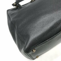 CHANEL シャネル キャビアスキン エグゼクティブ 2WAY トート ショルダー バッグ ブラック 良品 k620_画像5