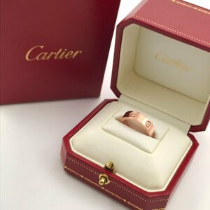 1円 Cartier カルティエ ラブリング フルダイヤ 750刻印 51 ピンクゴールド 指輪 k1446