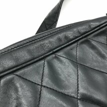 １円 CHANEL シャネル ココマーク マトラッセ フリンジ ショルダー バッグ ブラック a2393_画像10