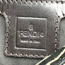 １円 良品 FENDI フェンディ ズッカ マンマバケット キャンバス ハンド ショルダー バッグ ブラウン k563_画像9