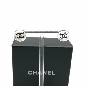 CHANEL シャネル クリア ココマーク ロゴ ピアス 良品 M9724