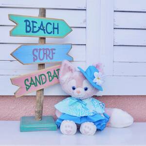 Art hand Auction ★Lina Belle Costume ★Hawaii/S size/Handmade/Disney/Duffy Friends Light Blue Coral & Shell, character, Disney, Duffy